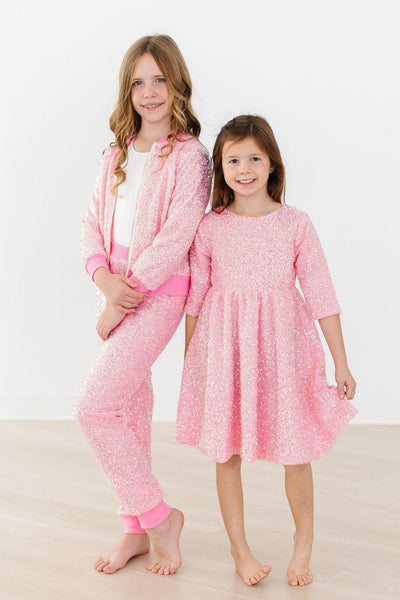 Mila & Rose:  Bubblegum Pink Sequin Dress SHIPS SEPARATELY