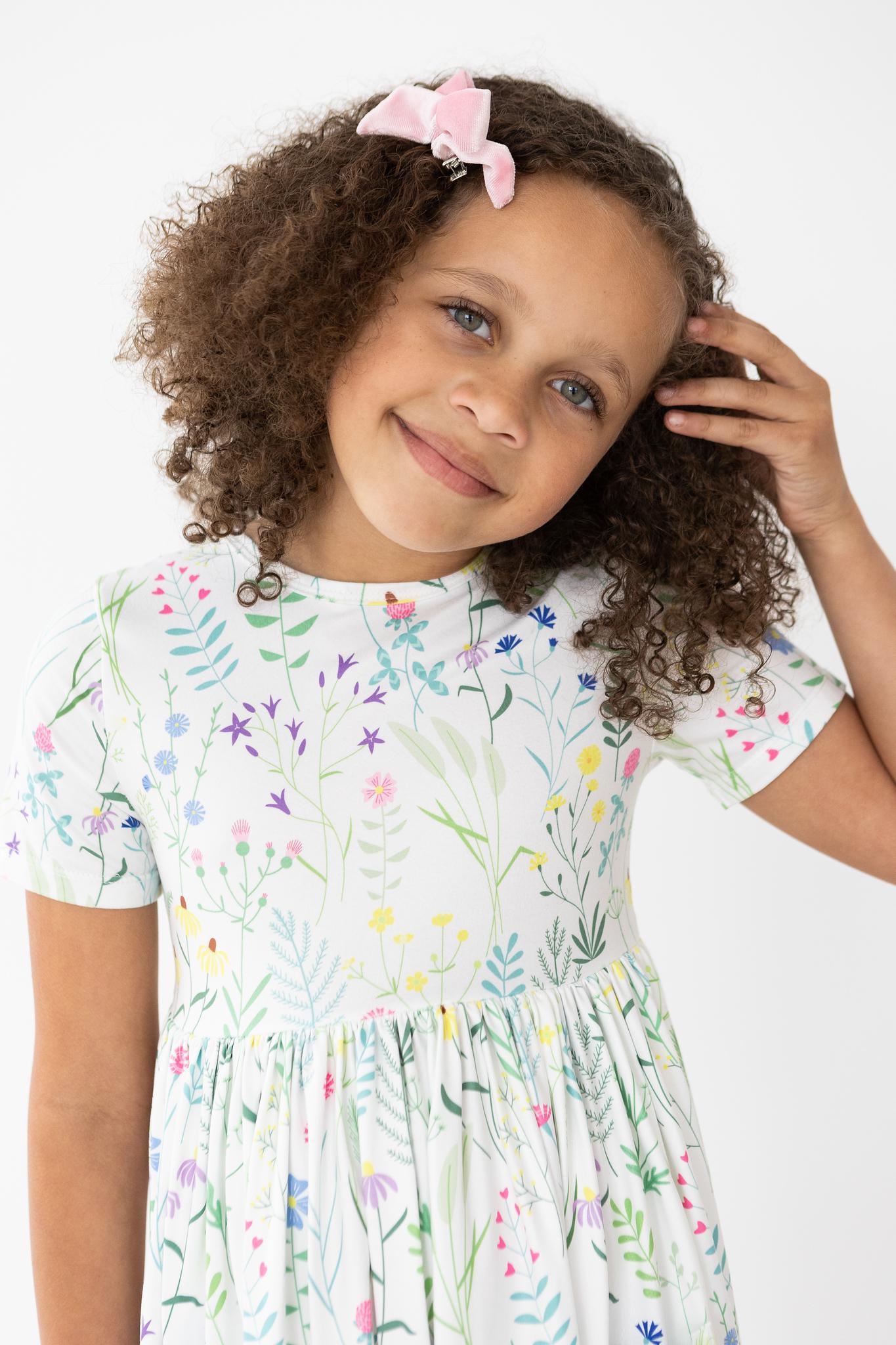 Mila & Rose:  Spring Dandelion Floral S/S Pocket Twirl Dress SHIPS SEPARATELY