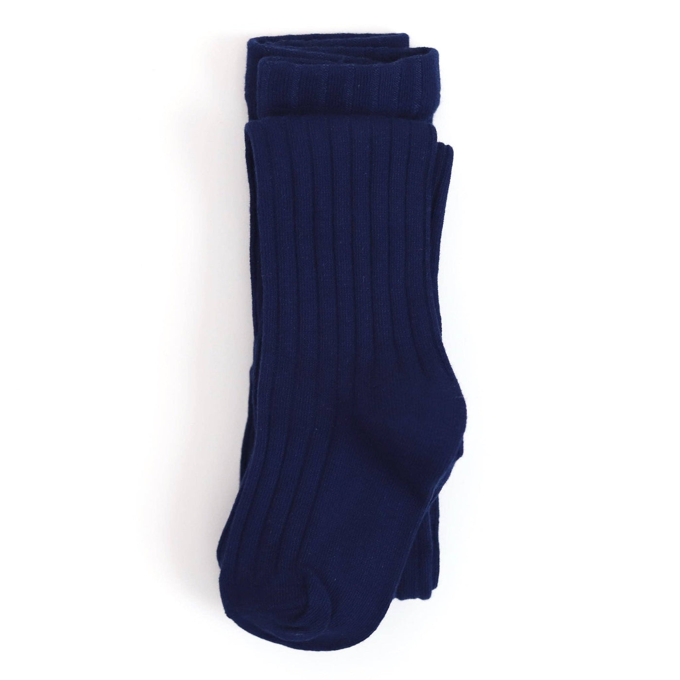 Little Stocking Co. Ribbed Knit Tights: Bright Navy