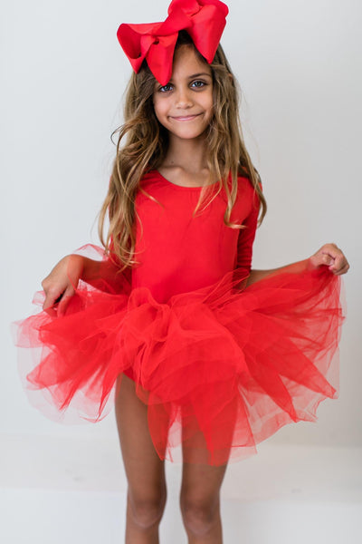 Mila & Rose:  Red 3/4 Tutu Leotard SHIPS SEPARATELY