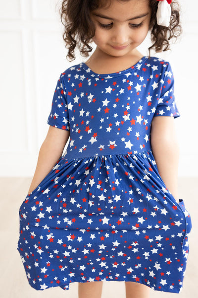 Mila & Rose:  Star Bright S/S Pocket Twirl Dress SHIPS SEPARATELY