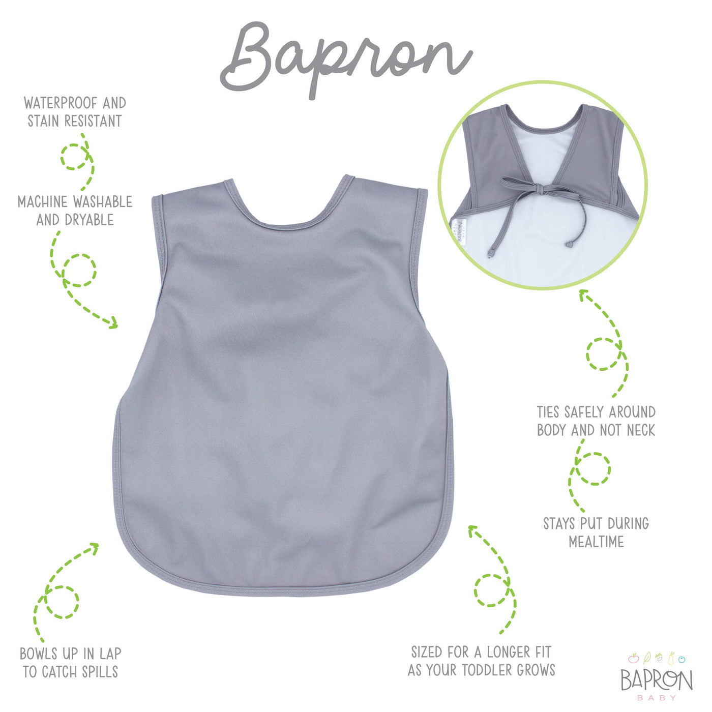 BapronBaby: Solid Slate Minimalist Bapron