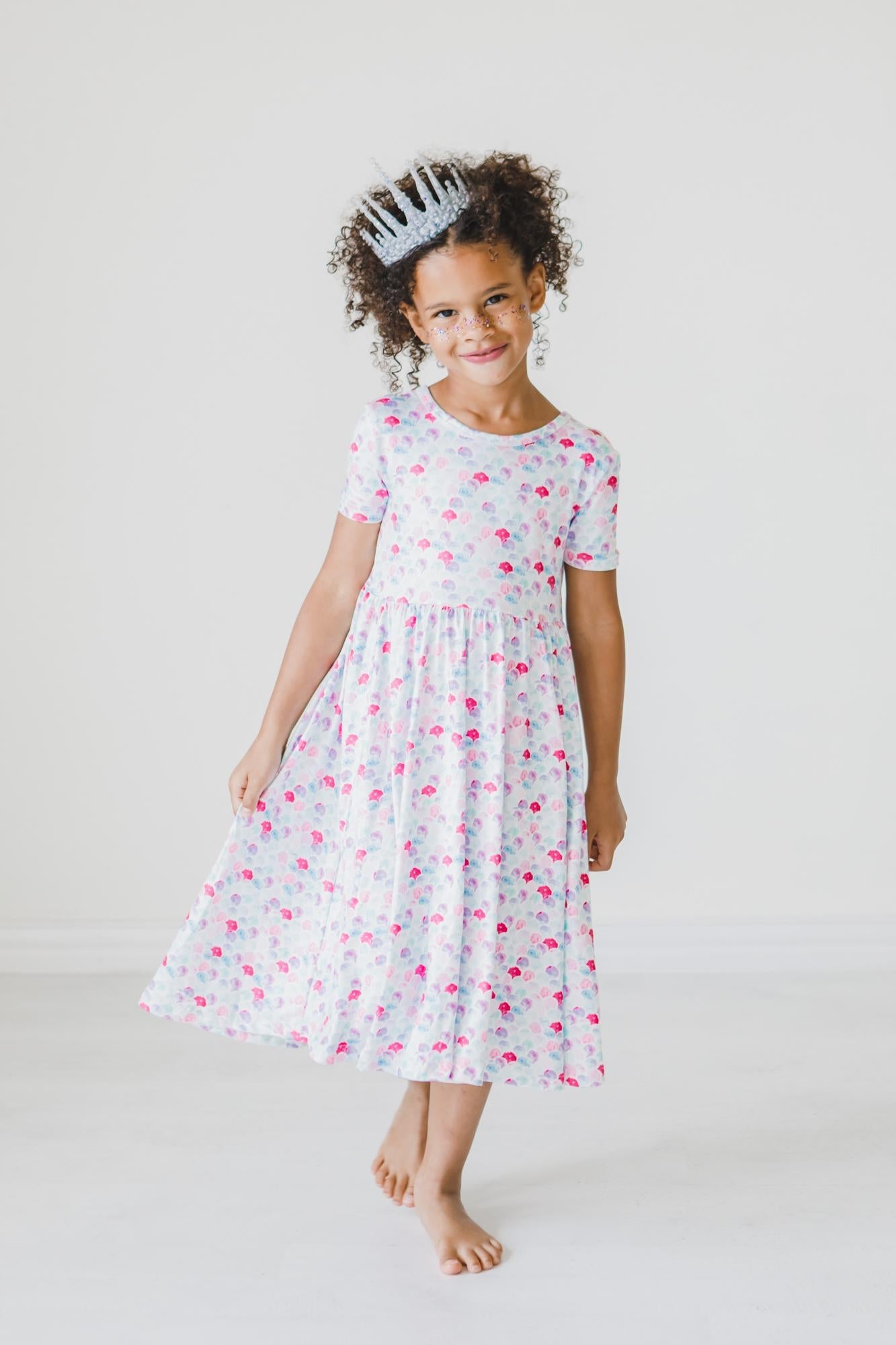 Mila & Rose:  Mermaid Scales S/S Twirl Dress SHIPS SEPARATELY