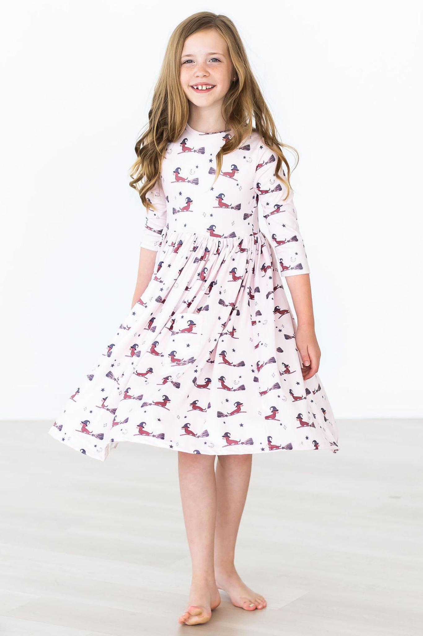 Mila & Rose:  Happy Howl-oween Pocket Twirl Dress SHIPS SEPARATELY