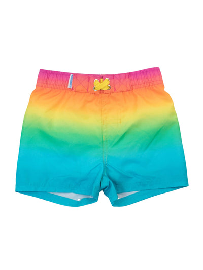 RuffleButts + RuggedButts - Boys Neon Sunset Swim Trunks (Run Big)