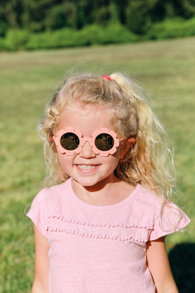 Polarized Babiators: Peach Keen Flowers