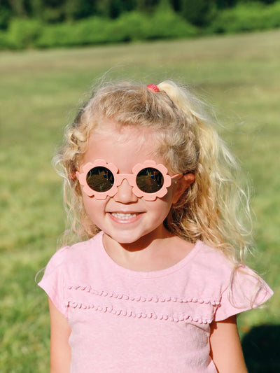 Polarized Babiators: Peach Keen Flowers