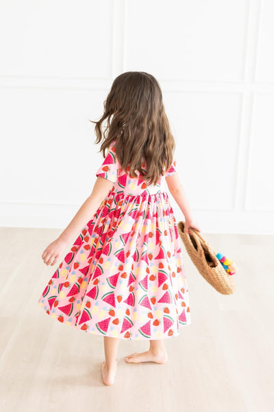 Mila & Rose:  Watermelon Wonder S/S Pocket Twirl Dress SHIPS SEPARATELY