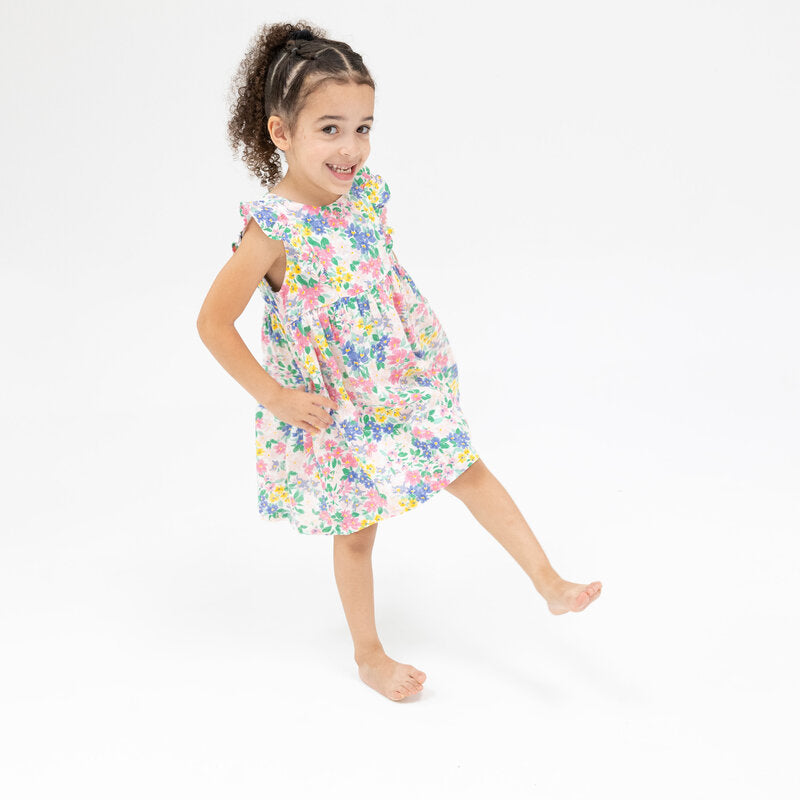 Angel Dear Ruffle Sleeve Dress: Emma Floral