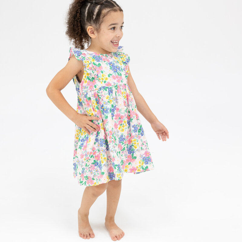 Angel Dear Ruffle Sleeve Dress: Emma Floral