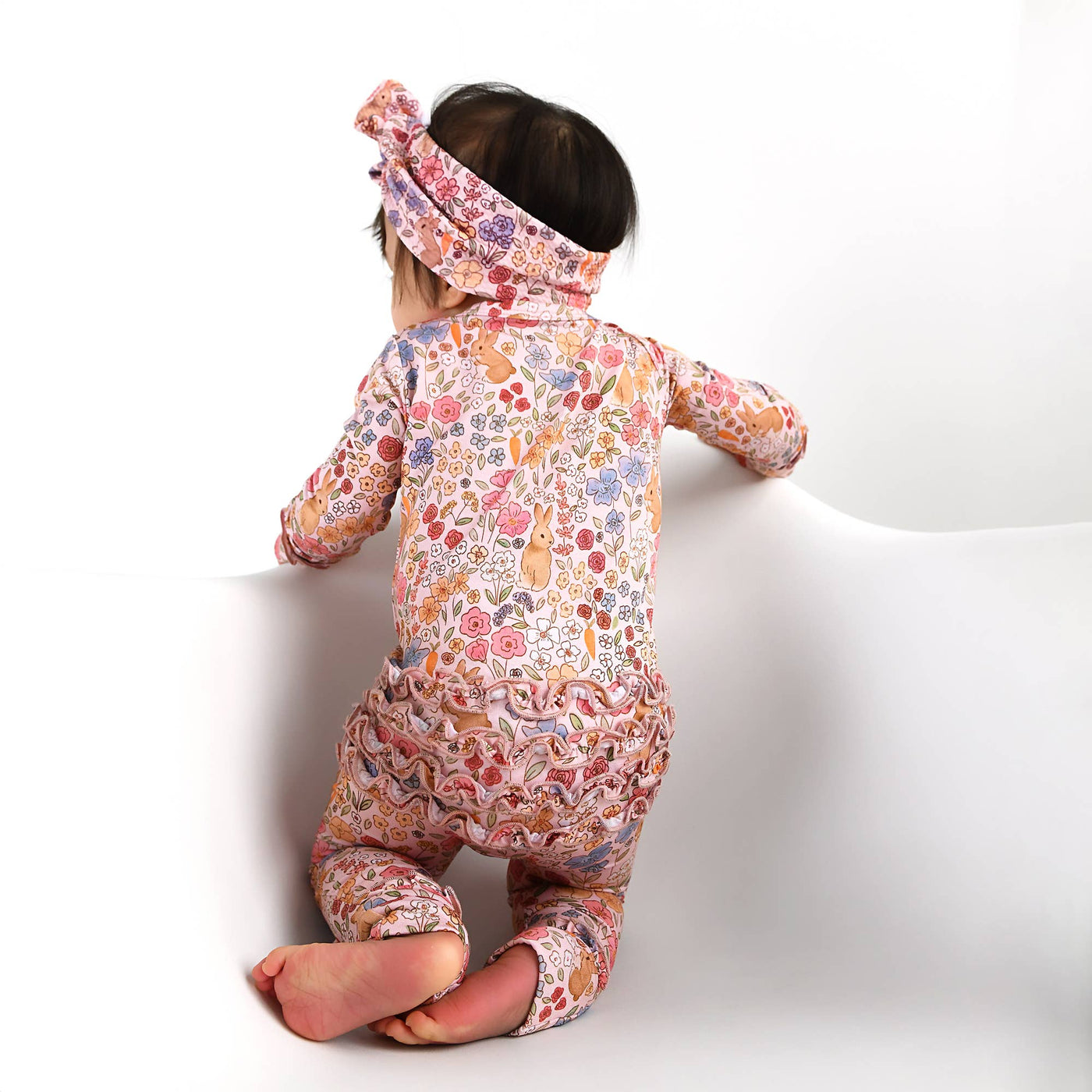Gigi and Max: Meadow Floral Bunny Ruffle Zip
