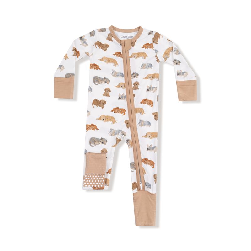 Angel Dear 2 Way Zipper Romper: Napping Puppies