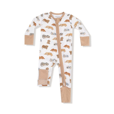 Angel Dear 2 Way Zipper Romper: Napping Puppies