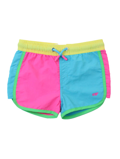 RuggedButts: Neon Color Block Board Shorts