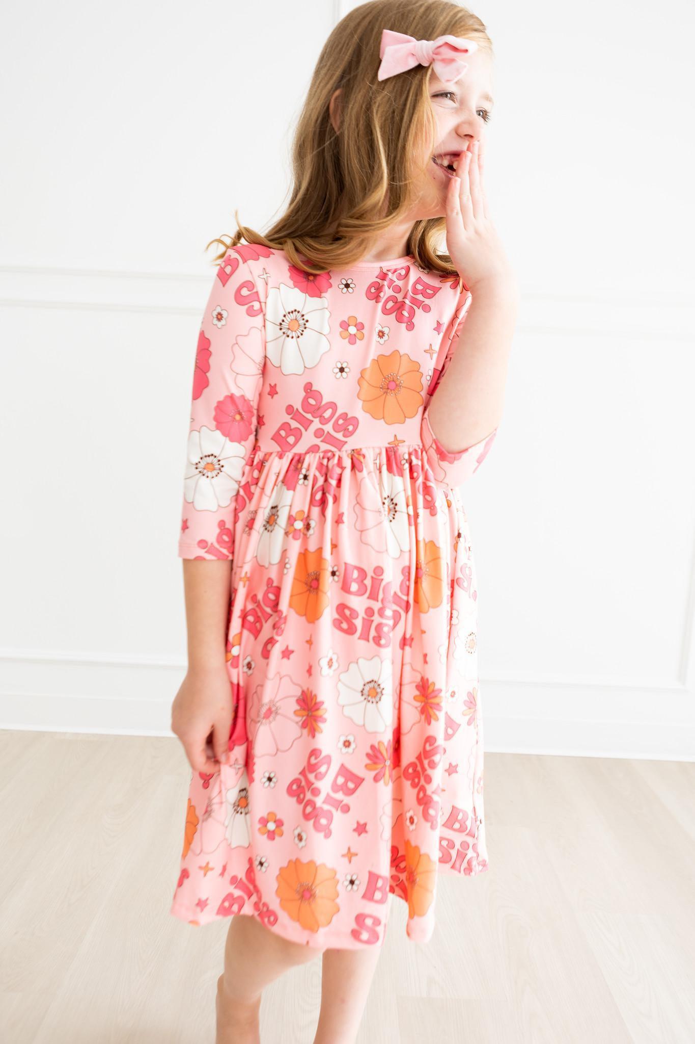 Mila & Rose:  Big Sis Floral Twirl Dress SHIPS SEPARATELY