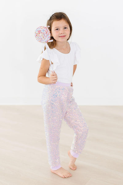 Mila & Rose:  Lavender Sequin Joggers SHIPS SEPARATELY