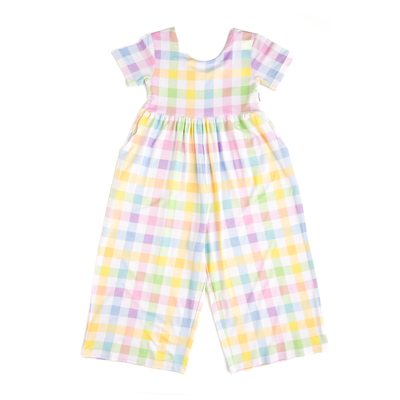Gigi and Max: Winnie Pastel Plaid Romper