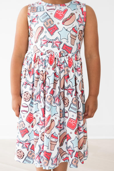 Mila & Rose:  Red, White & BBQ Tank Twirl Dress SHIPS SEPARATELY