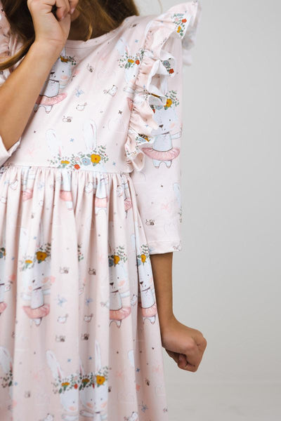 Mila & Rose:  Don't Worry, Be Hoppy Ruffle Twirl Dress SHIPS SEPARATELY