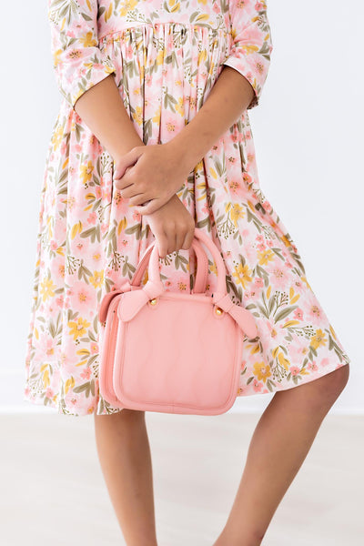 Mila & Rose:  Pretty Peachy 3/4 Sleeve Pocket Twirl Dress SHIPS SEPARATELY