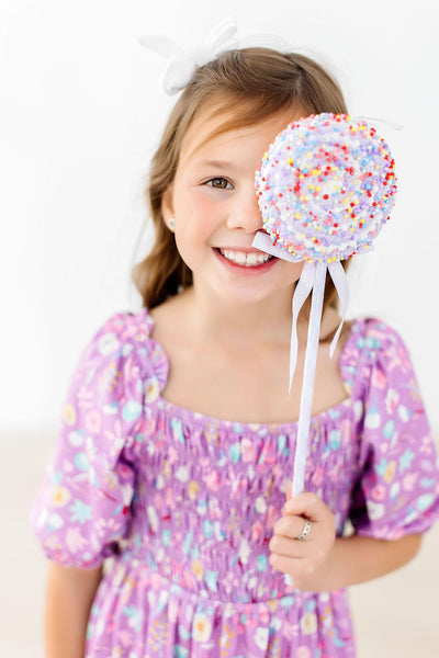 Mila & Rose:  Playful Posy Smocked Ruffle Dress SHIPS SEPARATELY