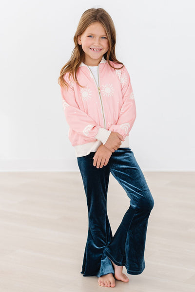 Mila & Rose:  Soft Pink Sun Satin Jacket SHIPS SEPARATELY