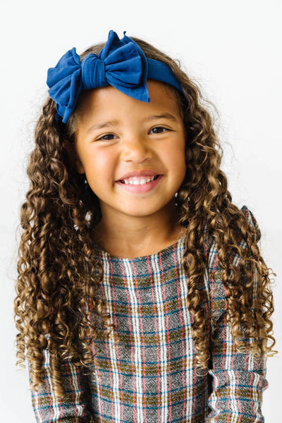 Baby Bling Bows Fab Headband: Navy