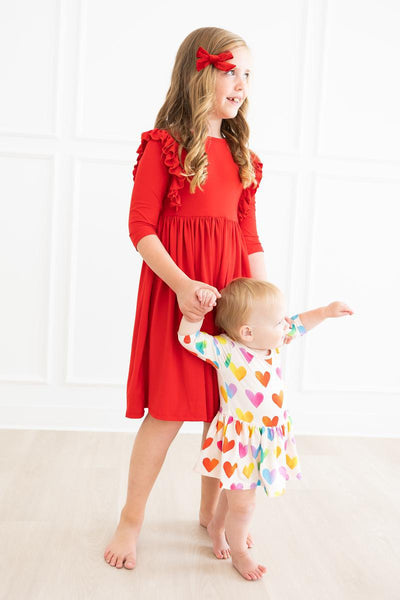 Mila & Rose:  Lotta Love 3/4 Sleeve Twirl Bodysuit SHIPS SEPARATELY
