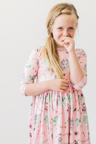 Mila & Rose:  Once Upon a Time 3/4 Sleeve Pocket Twirl Dress SHIPS SEPARATELY