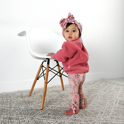 Gigi and Max: Meadow Floral Bunny Bow Leggings