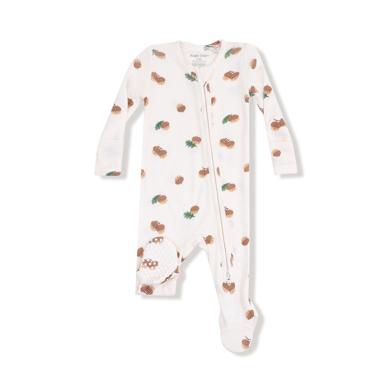 Angel Dear 2 Way Zipper Footie: Tiny Acorns