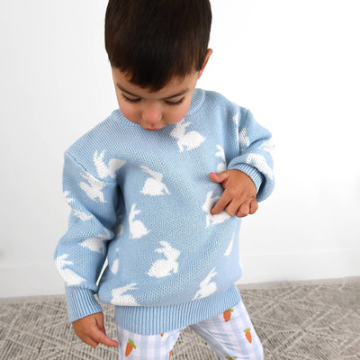 Gigi and Max: Blue Bunny Sweater