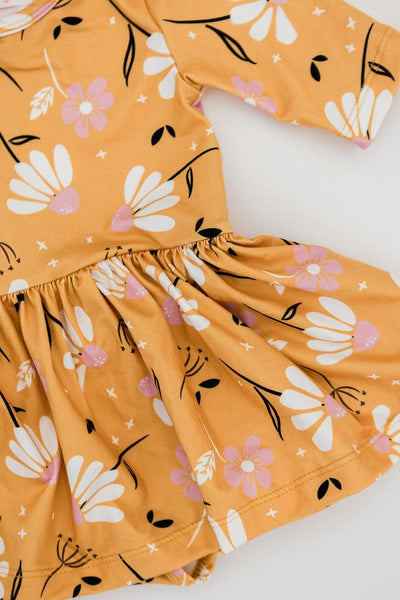 Mila & Rose:  Dandelions in Fall Twirl Bodysuit SHIPS SEPARATELY