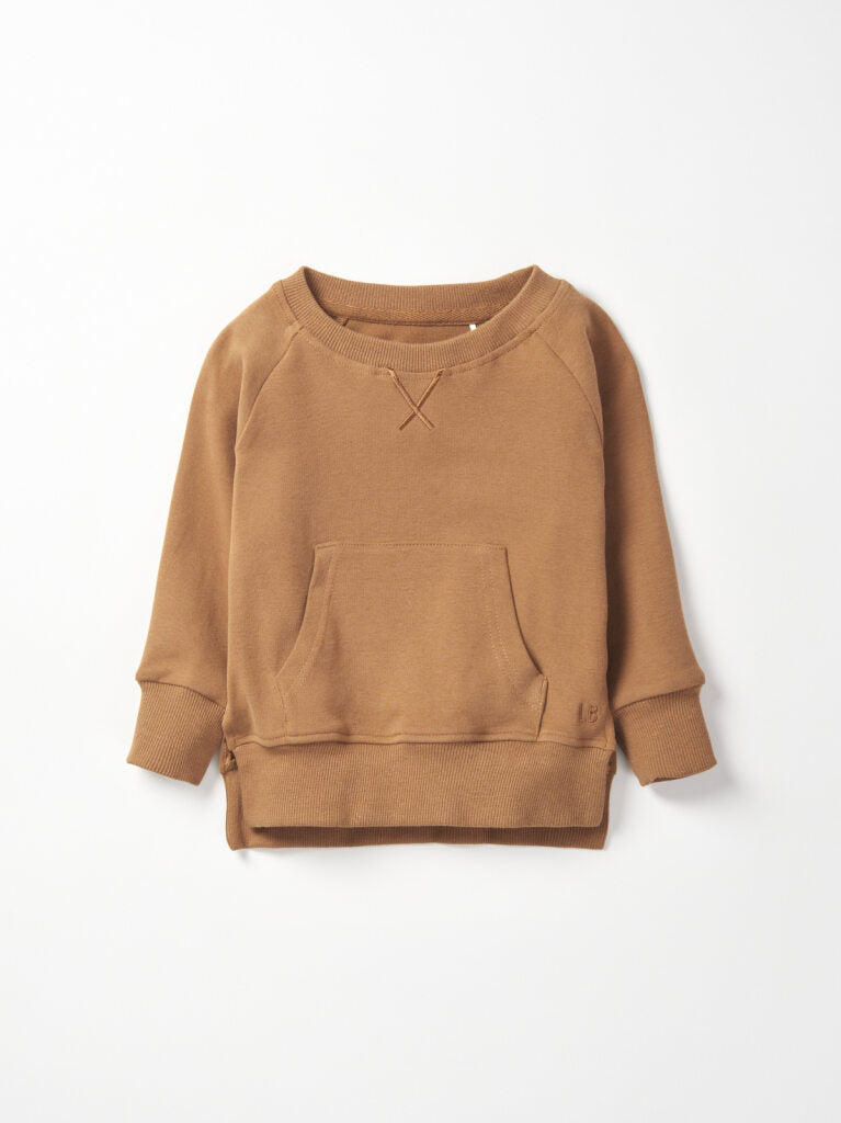 Little Bipsy Pocket Pullover: Chestnut
