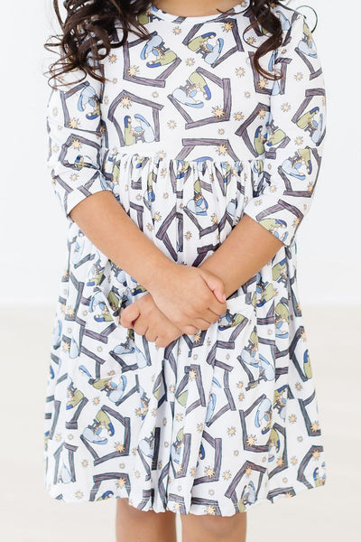 Mila & Rose:  Nativity Pocket Twirl Dress SHIPS SEPARATELY