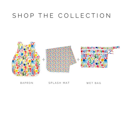 BapronBaby Waterproof Wet Bag: Rainbow Watercolor Floral