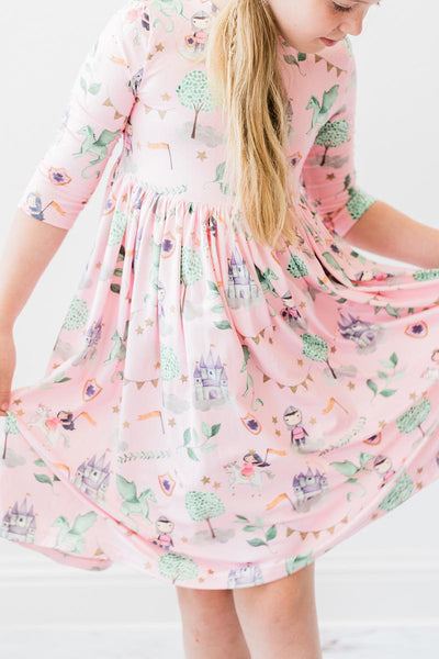 Mila & Rose:  Once Upon a Time 3/4 Sleeve Pocket Twirl Dress SHIPS SEPARATELY