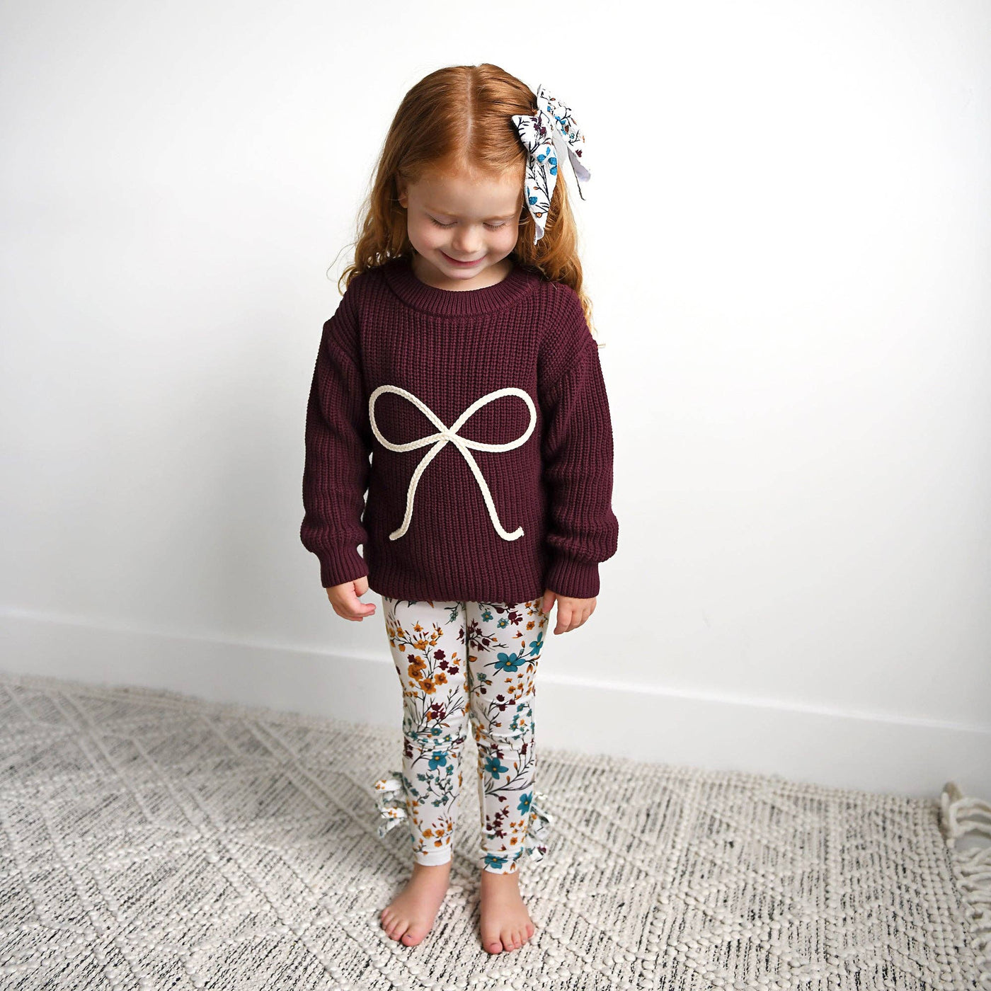 Gigi and Max Bow Leggings: Maren Floral
