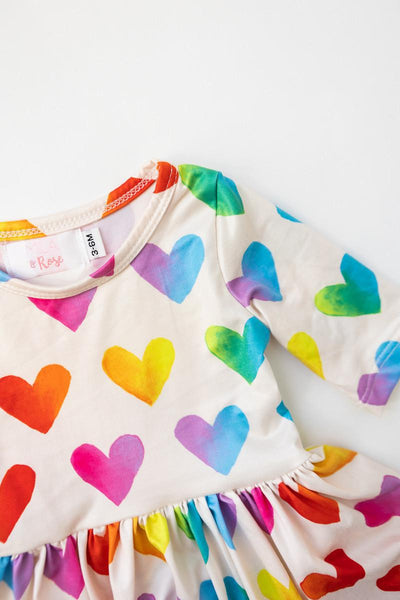 Mila & Rose:  Lotta Love 3/4 Sleeve Twirl Bodysuit SHIPS SEPARATELY