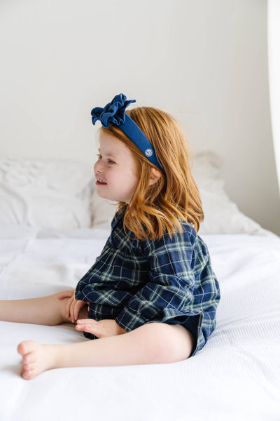 Baby Bling Bows Fab Headband: Navy