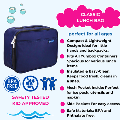 Yumbox Classic Lunch Bag: Navy Blue