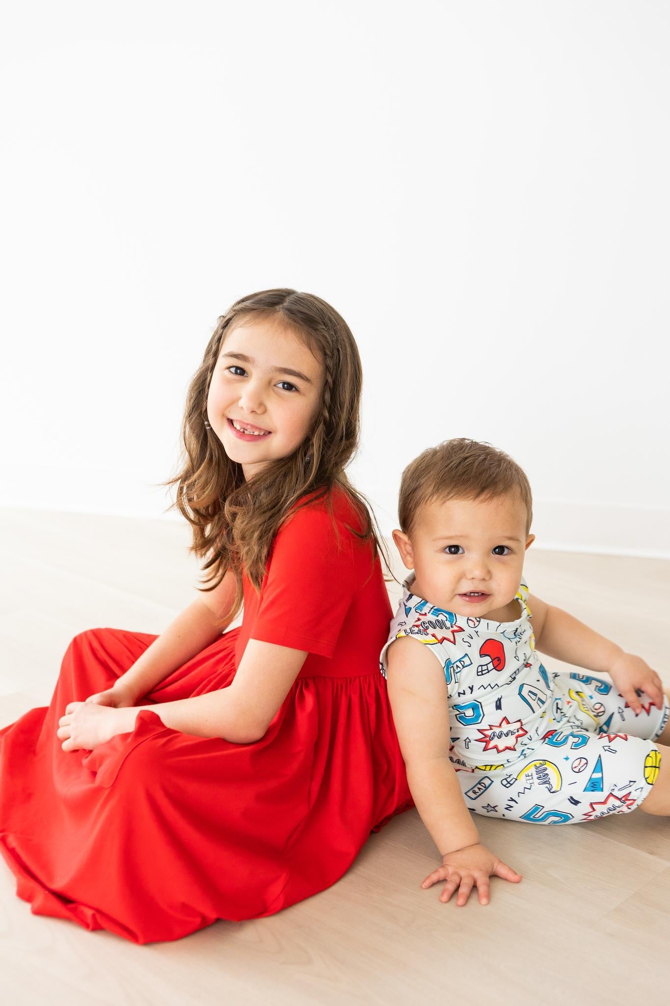Mila & Rose:  Red S/S Pocket Twirl Dress SHIPS SEPARATELY