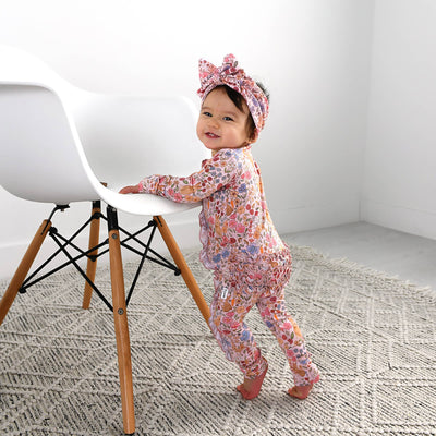 Gigi and Max: Meadow Floral Bunny Ruffle Zip