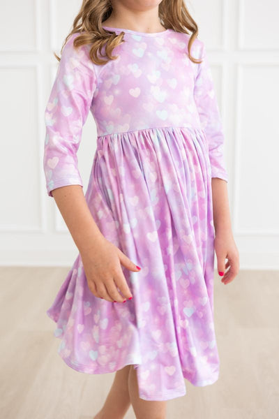 Mila & Rose:  Love Story 3/4 Sleeve Pocket Twirl Dress SHIPS SEPARATELY
