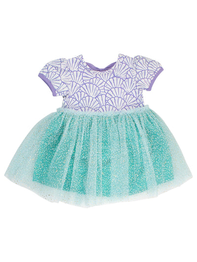 RuffleButts Bow Twirl Dress: Magical Mermaid Princess