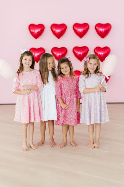Mila & Rose:  Bubblegum Pink Sequin Dress SHIPS SEPARATELY