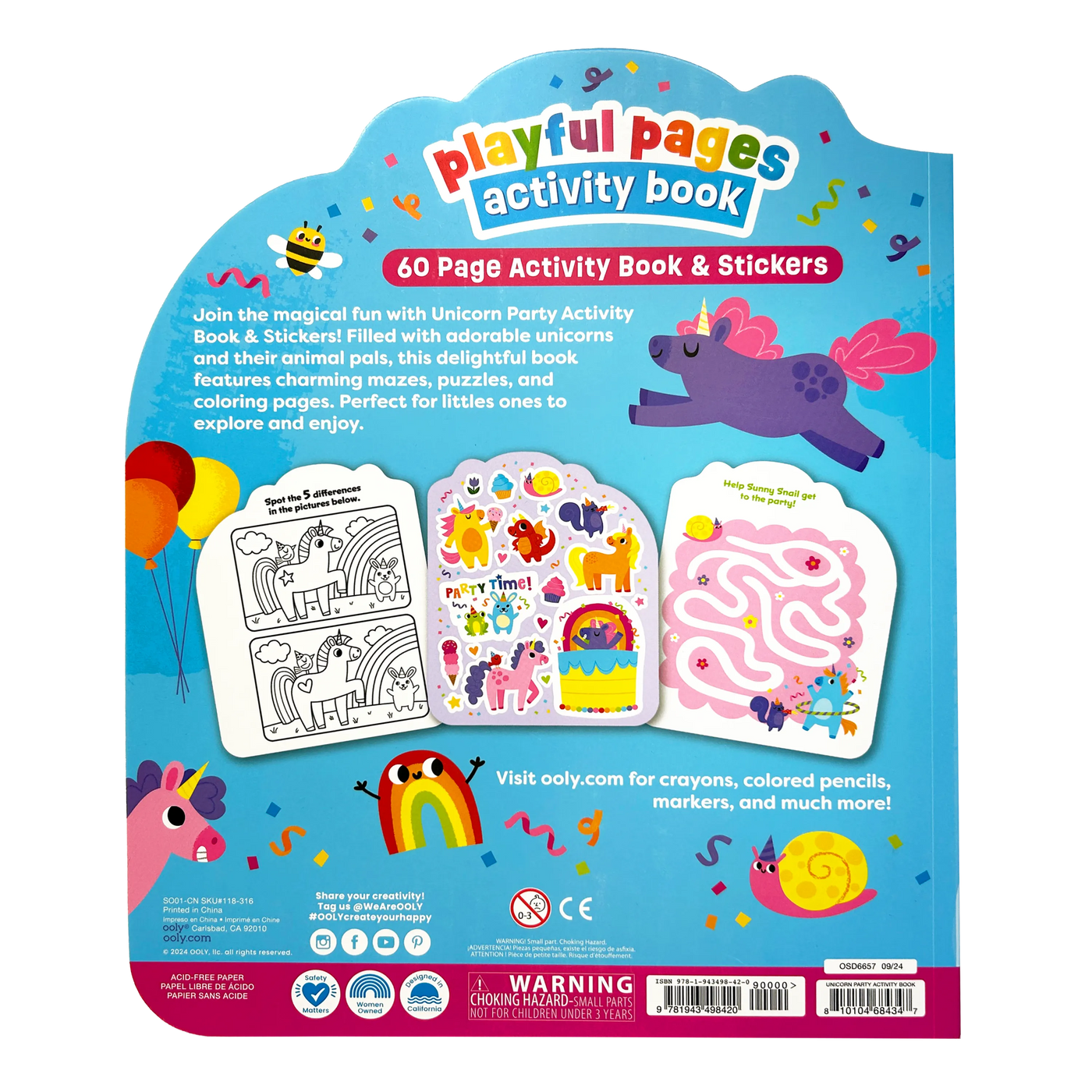 OOLY Activity Book: Unicorn Party!