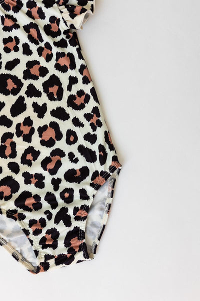 Mila & Rose:  Wild One S/S Flutter Sleeve Leotard SHIPS SEPARATELY
