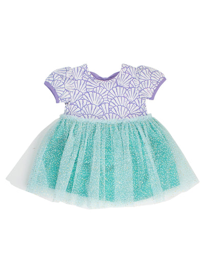 RuffleButts Bow Twirl Dress: Magical Mermaid Princess