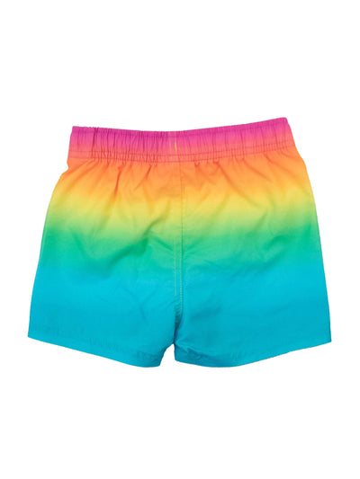 RuffleButts + RuggedButts - Boys Neon Sunset Swim Trunks (Run Big)